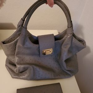 Kate Spade Ostrich bag and wallet